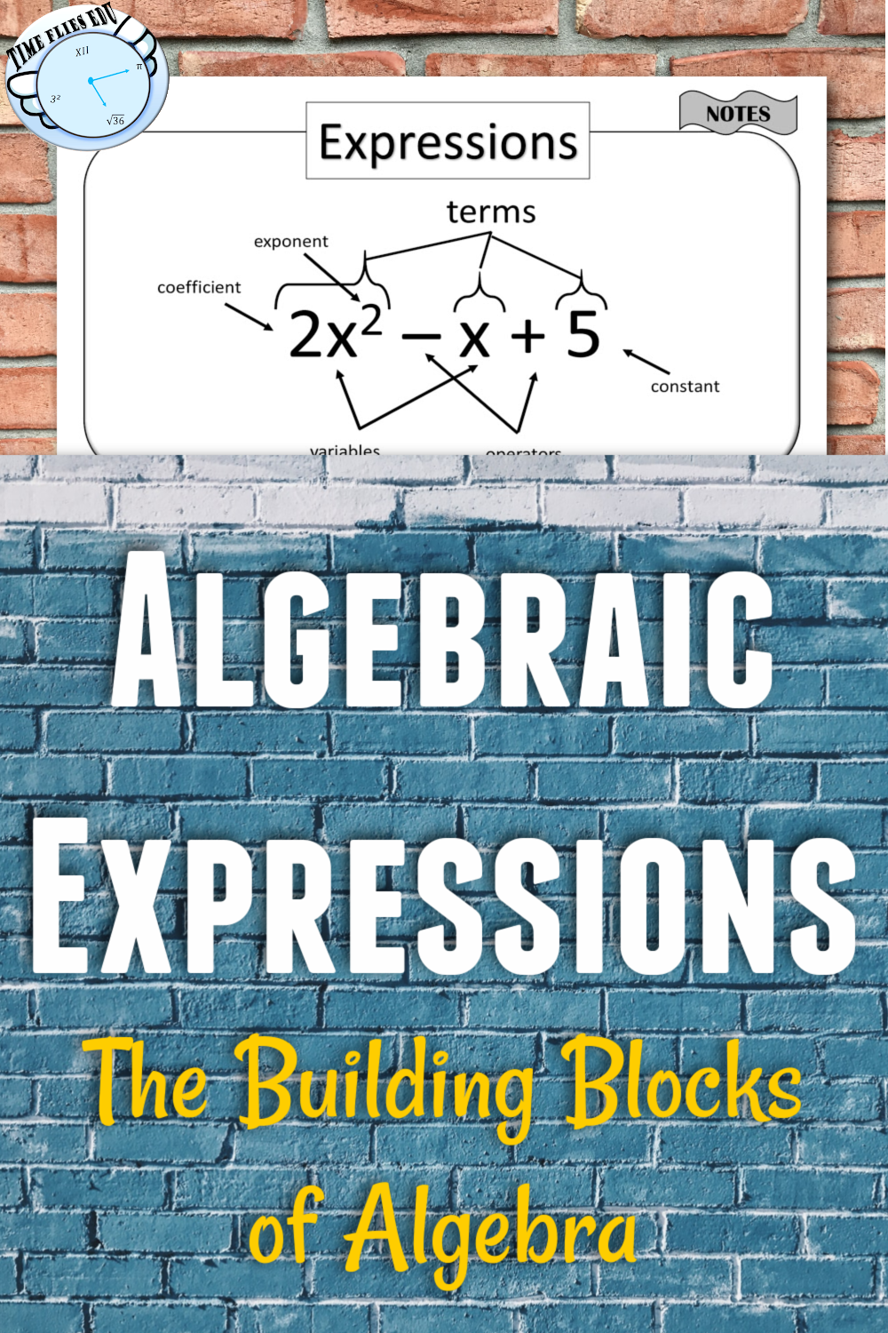 Algebraic Expressions – Time Flies Edu, image size:1000x1500