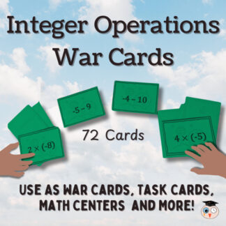 Integer Operations Cards