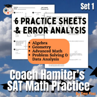 SAT Math Review Practice Sheets 1–6 | Algebra Geometry Data Test Prep