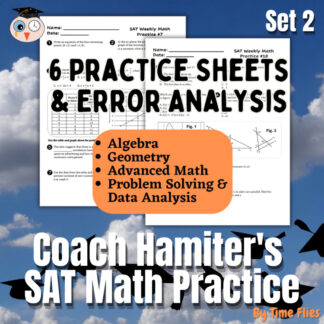 SAT Math Review Practice Sheets 7–12 | Algebra Geometry Stats Test Prep