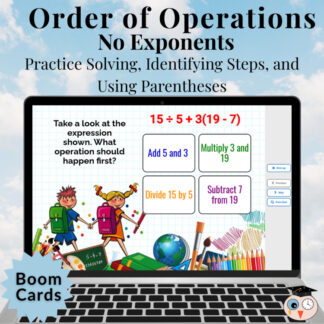 Order of Operations Boom Cards - No Exponents
