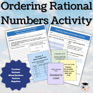 Ordering Rational Numbers Activity | Fractions, Decimals, Mixed Numbers