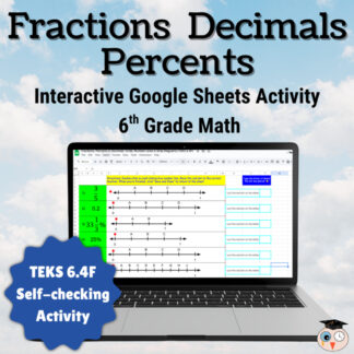Fractions, Decimals & Percents | Interactive Google Sheets Math Activity