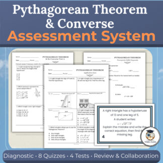 Pythagorean Theorem & Converse Assessments | Diagnostic, Quizzes, Tests & Review