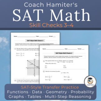 SAT Math Prep Practice | Skill Checks 3–4 | Functions Data & Geometry Review