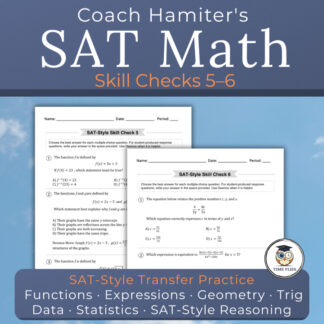 SAT Math Prep Practice | Skill Checks 5–6 | Functions Geometry & Trig Review