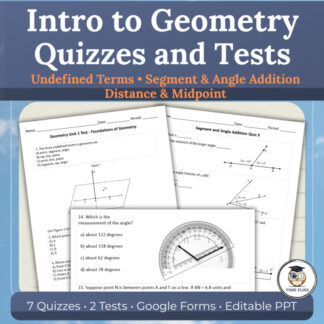 Intro to Geometry Quizzes & Tests | Points Lines Planes, Angles, Midpoint