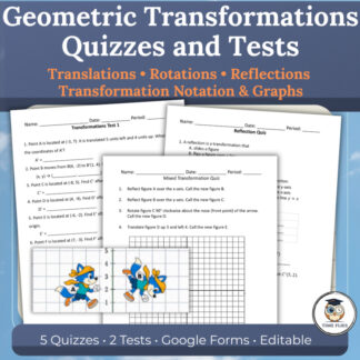 Geometric Transformations Quizzes and Tests | Translation Reflection Rotation