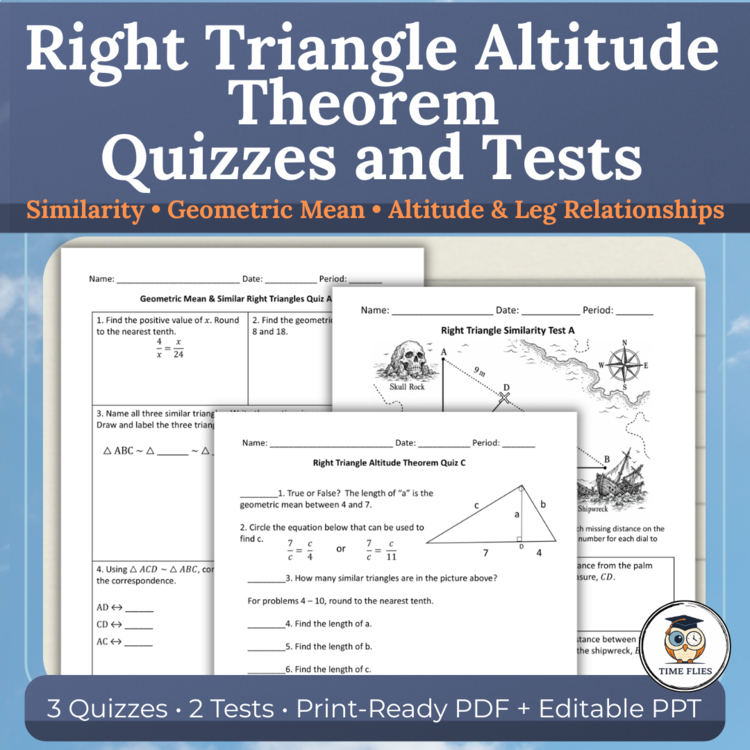 Right Triangle Altitude Theorem Quizzes & Tests | Similarity & Geometric Mean