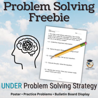 Math Problem Solving Strategy FREEBIE | Algebra Word Problems & Poster