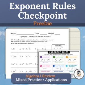 Free Exponent Rules Checkpoint | Mixed Practice & Equivalent Expressions