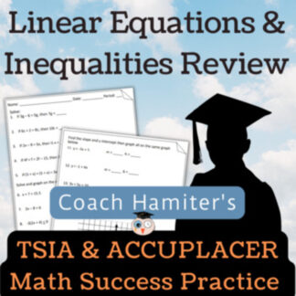 Setting Up Solving and Graphing Linear Equations and Inequalities Review
