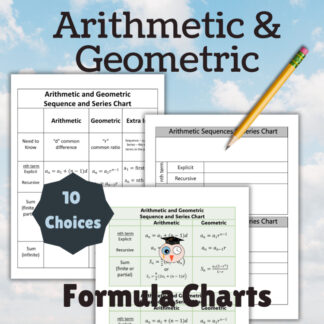 Arithmetic and Geometric Sequences and Series Formula Organizer