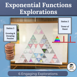 Exponential Functions Stations - Engaging Real-Life Math Explorations