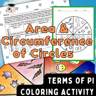 Find Area and Circumference of Circles - Terms of Pi
