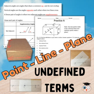 Undefined Terms - Point Line Plane - Intro to Geometry
