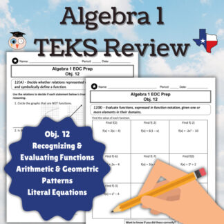 Algebra 1 STAAR Review | Obj 12 | Functions & Arithmetic & Geometric Sequences