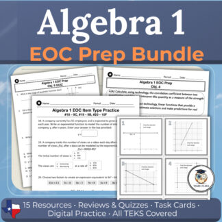 Algebra 1 STAAR EOC Review Bundle | TEKS-Aligned Lessons, Quizzes & Practice