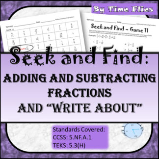 Adding and Subtracting Fractions Activity