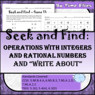 Operations with Integers and Rational Numbers Activity