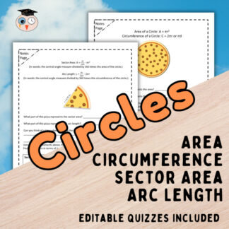 Circles | Area - Circumference - Sector Area - Arc Length - Radians