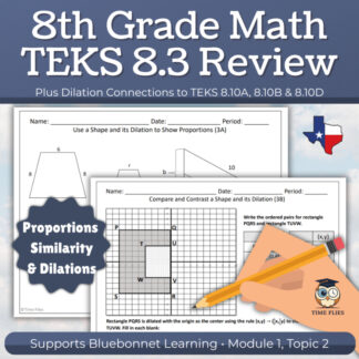 8th Grade Math TEKS 8.3 Review | Dilations, Scale Factor & Proportions