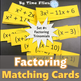Factoring Matching Cards Set #1
