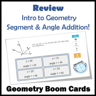 Angle and Segment Addition Practice