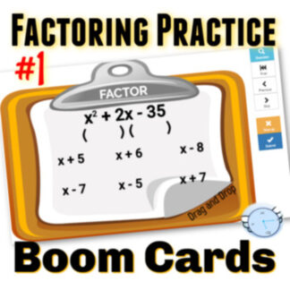 Factoring Trinomials & Binomials Boom Cards | Algebra 1 Digital Practice