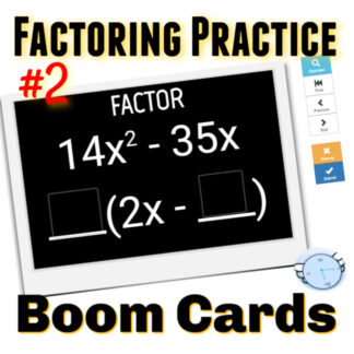 GCF Factoring Boom Cards | Factor Out the Greatest Common Factor | Algebra 1