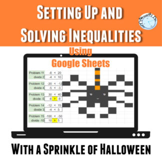 Solving & Graphing Inequalities Halloween Google Sheets Picture Reveal