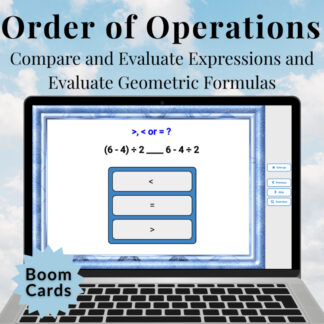 Order of Operations Boom Cards - Simplifying, Comparing & Evaluating