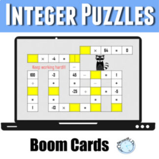 Integer Puzzle Boom Cards