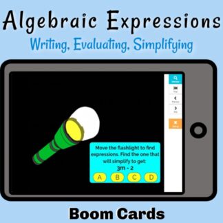 Algebraic Expressions Boom Cards