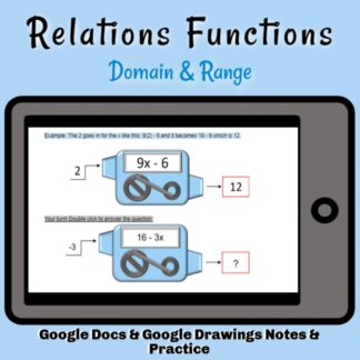 Relations Functions Domain and Range