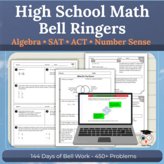 High School Math Bell Ringers Bundle | Algebra SAT ACT Warm-Ups & Do Nows