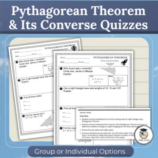 Pythagorean Theorem & Converse Small Group Quiz | Collaborative Activity